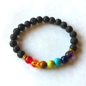 Bracelet Lava Chakra Bead Meditation